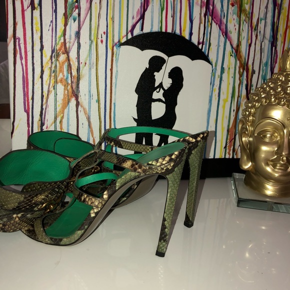 Gucci Úrsula Python 🐍 heels 👠 RARE! GEM - Picture 8 of 8